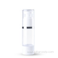 50ml White Airless Pump Bottle With Clear Cap